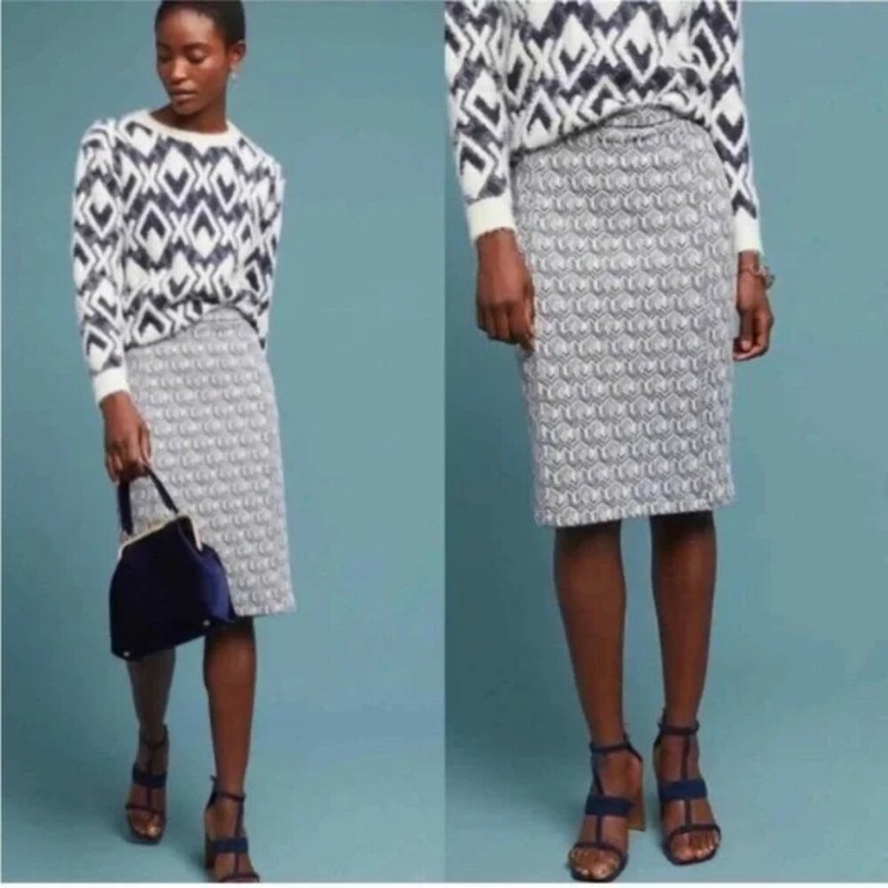 Anthropologie Maeve Emmy Textured Pencil Skirt Size XS